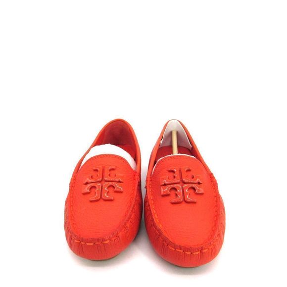 Tory Burch Lowell 2 Driver Loafers in Spicy Orange SZ 6.5 - Picture 3 of 8